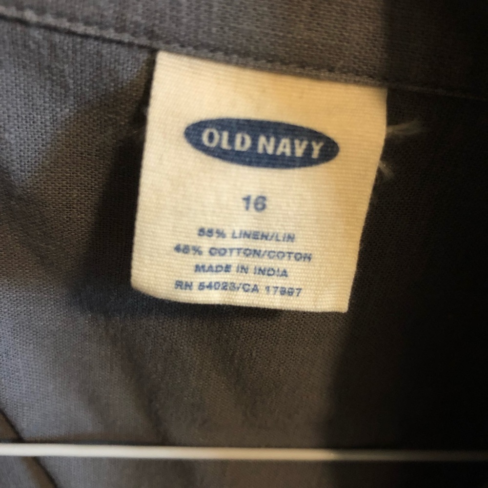 Men’s Old Navy grey linen/cotton blend shirt